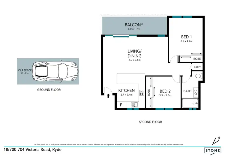 Floorplan of Homely unit listing, 18/700-704 Victoria Road, Ryde NSW 2112