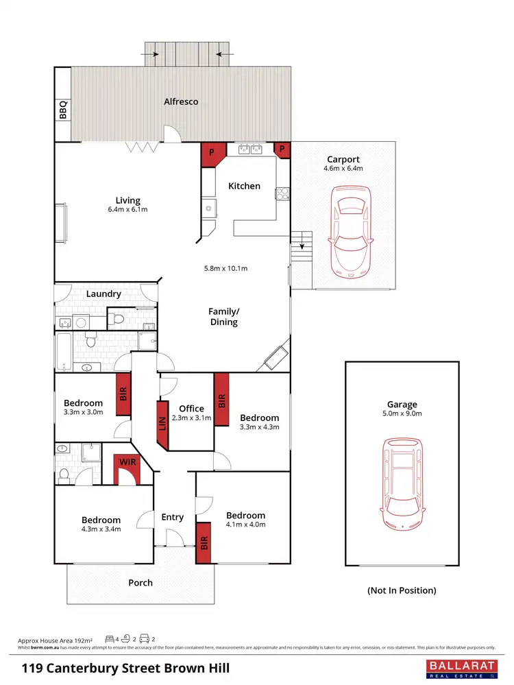 Floorplan of Homely house listing, 119 Canterbury Street, Brown Hill VIC 3350