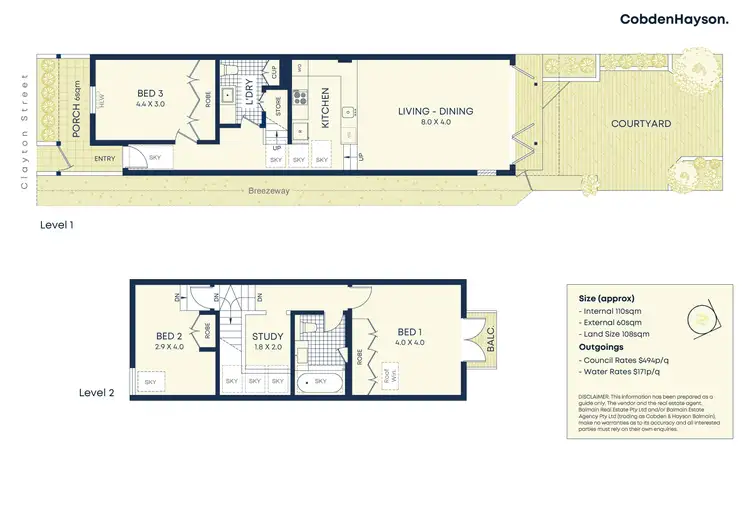 Floorplan of Homely house listing, 24 Clayton Street, Balmain NSW 2041