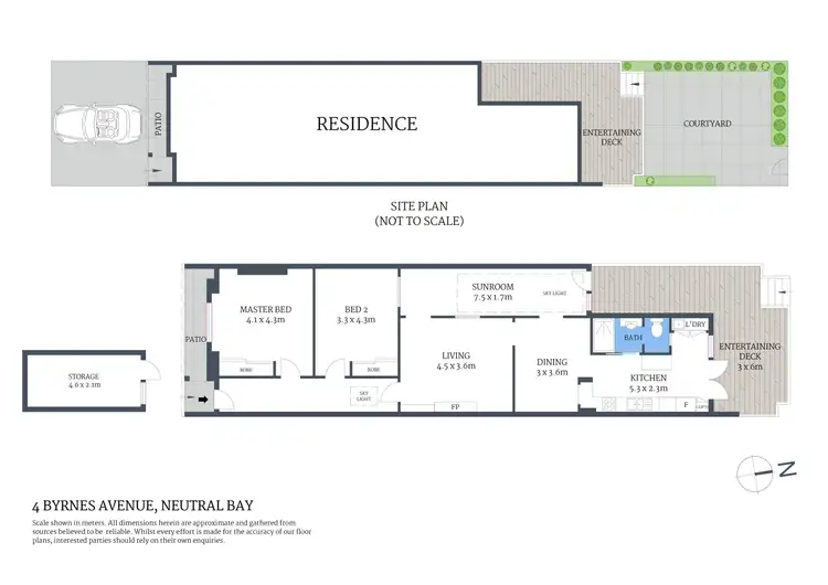 Floorplan of Homely semi-detached listing, 4 Byrnes Avenue, Neutral Bay NSW 2089
