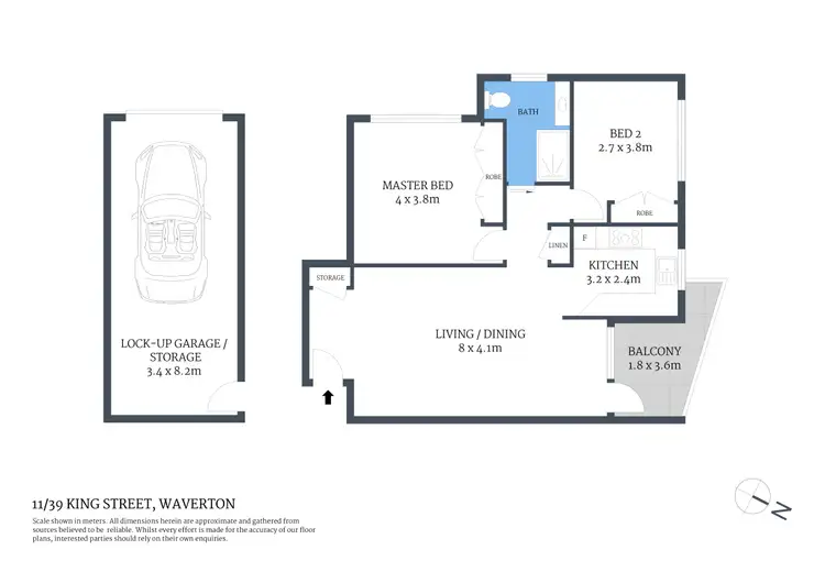 Floorplan of Homely apartment listing, 11/39 King Street, Waverton NSW 2060