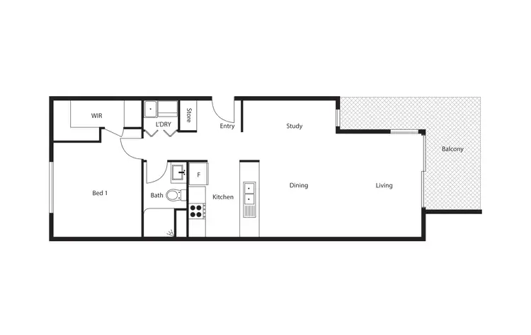 Floorplan of Homely unit listing, 166/61 John Gorton Drive, Wright ACT 2611