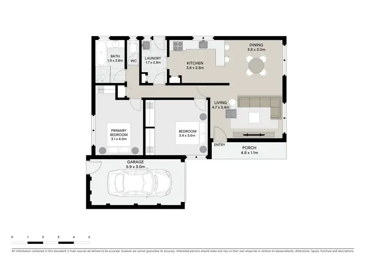 Floorplan of Homely unit listing, 1/450 Kemp Street, Lavington NSW 2641