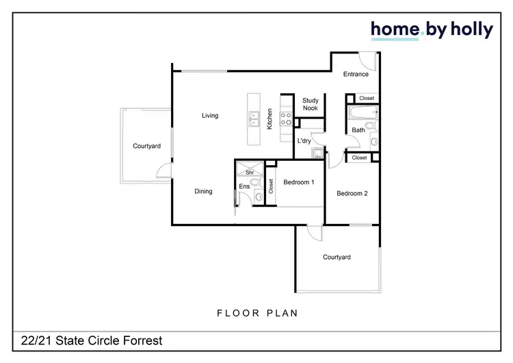 Floorplan of Homely apartment listing, 22/21 State Circle, Forrest ACT 2603