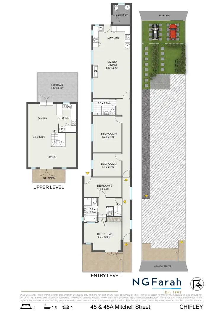 Floorplan of Homely house listing, 45 & 45A Mitchell Street, Chifley NSW 2036