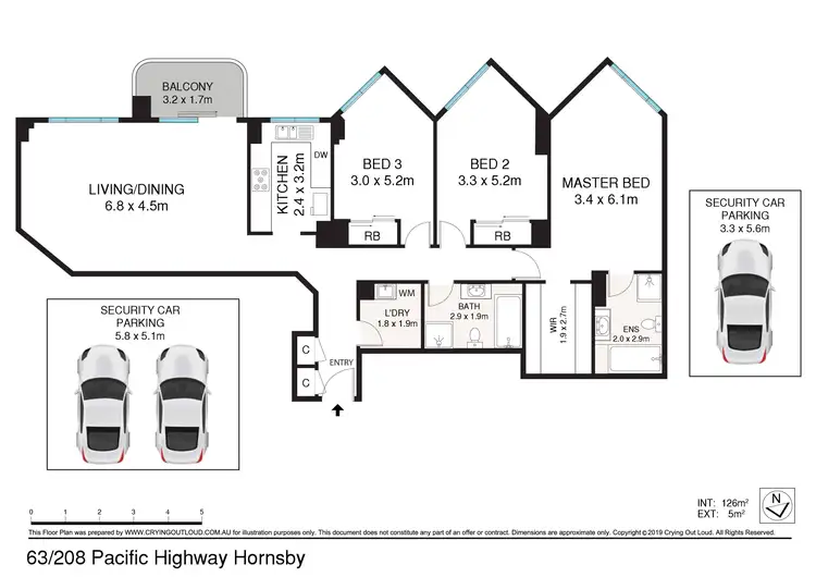 Floorplan of Homely apartment listing, 63/208-226 Pacific Highway, Hornsby NSW 2077