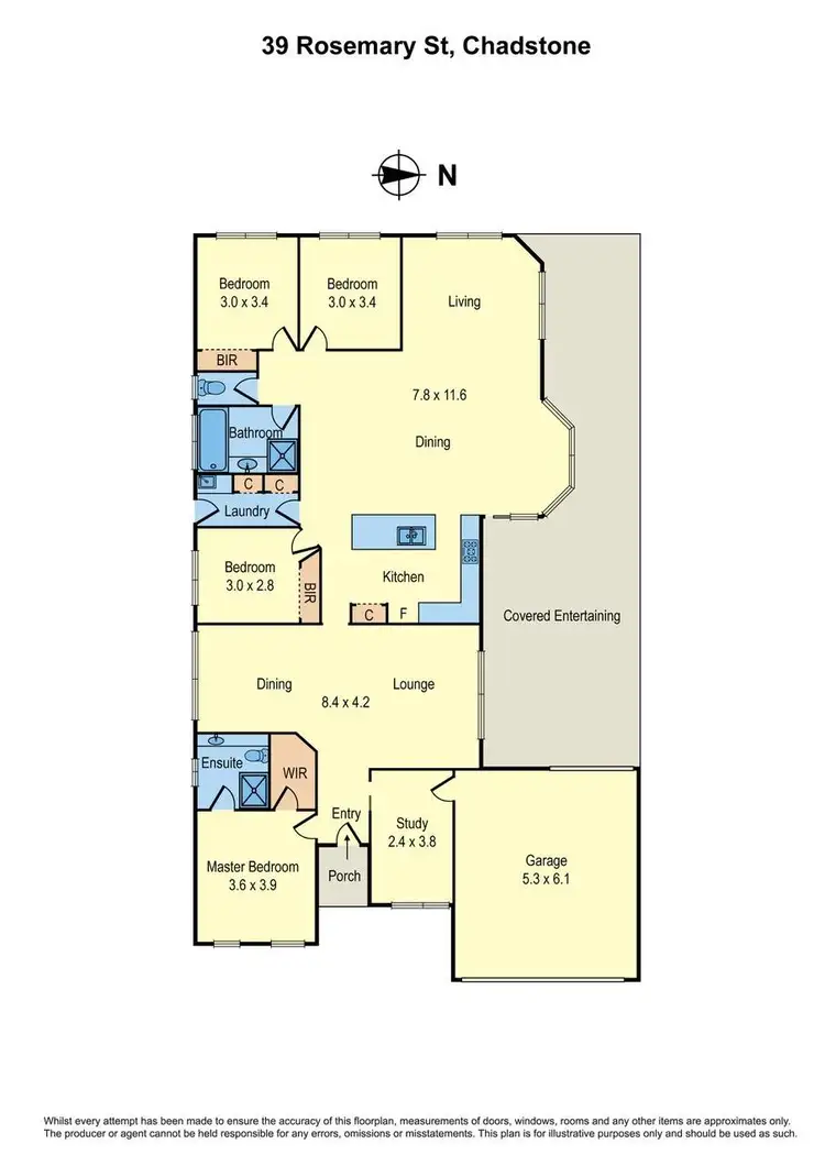 Floorplan of Homely house listing, 39 Rosemary Street, Chadstone VIC 3148