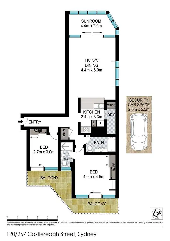 Floorplan of Homely apartment listing, Level 35/120/267 Castlereagh Street, Sydney NSW 2000