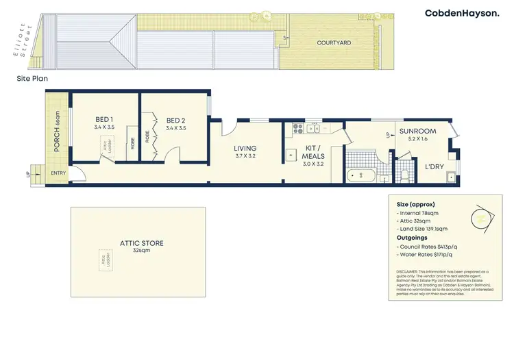 Floorplan of Homely house listing, 7 Elliott Street, Balmain NSW 2041