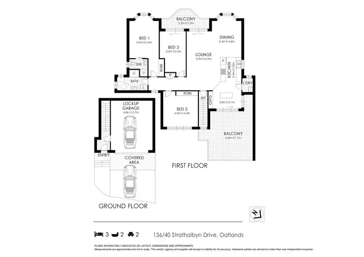 Floorplan of Homely townhouse listing, 136/40 Strathalbyn Drive, Oatlands NSW 2117