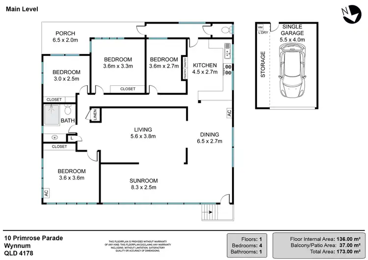Floorplan of Homely house listing, 10 Primrose Parade, Wynnum QLD 4178