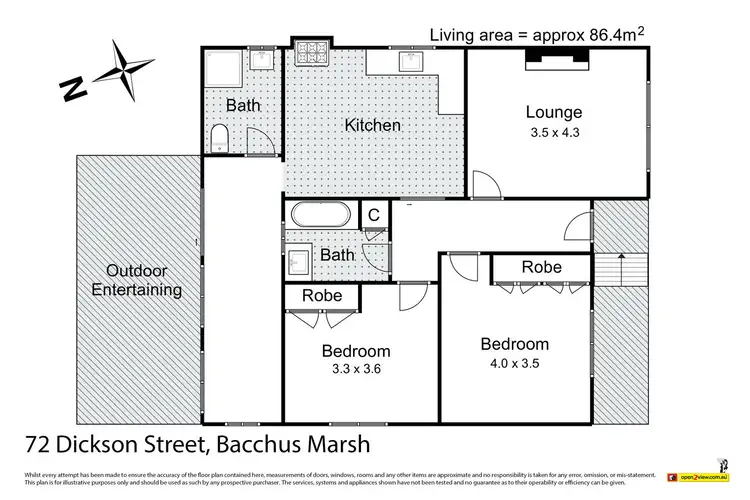 Floorplan of Homely house listing, 72 Dickson Street, Bacchus Marsh VIC 3340