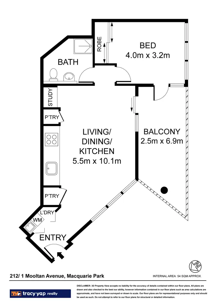 Floorplan of Homely apartment listing, 212/1 Mooltan Avenue, Macquarie Park NSW 2113