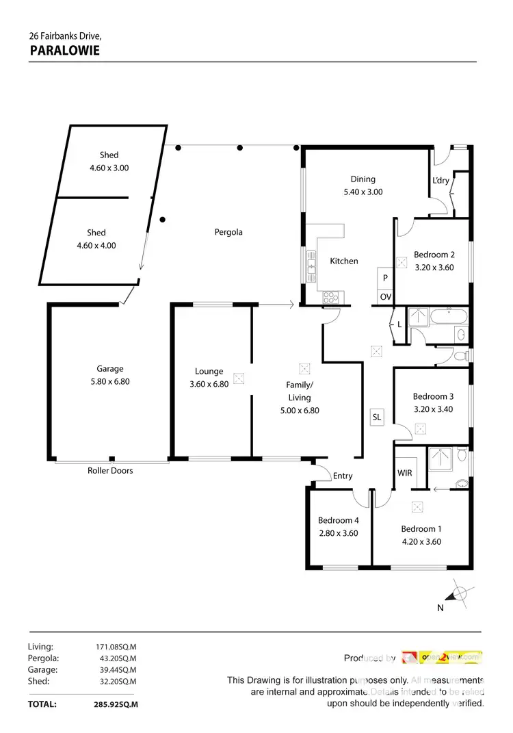 Floorplan of Homely house listing, 26 Fairbanks Drive, Paralowie SA 5108
