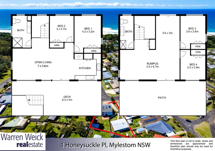 Floorplan of Homely house listing, 1 Honeysuckle Place, Mylestom NSW 2454