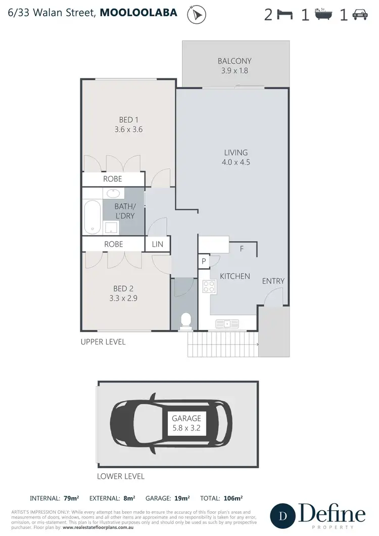 Floorplan of Homely unit listing, 6/33 Walan Street, Mooloolaba QLD 4557