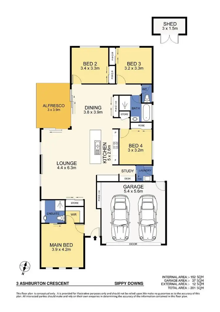 Floorplan of Homely house listing, 3 Ashburton Crescent, Sippy Downs QLD 4556