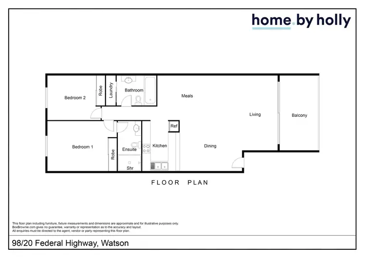 Floorplan of Homely apartment listing, 98/20 Federal Highway, Watson ACT 2602