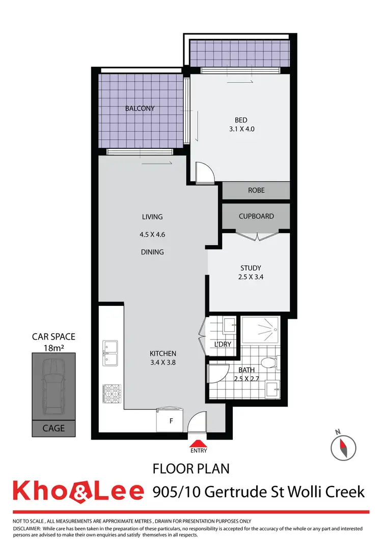 Floorplan of Homely apartment listing, 905/10 Gertrude Street, Wolli Creek NSW 2205