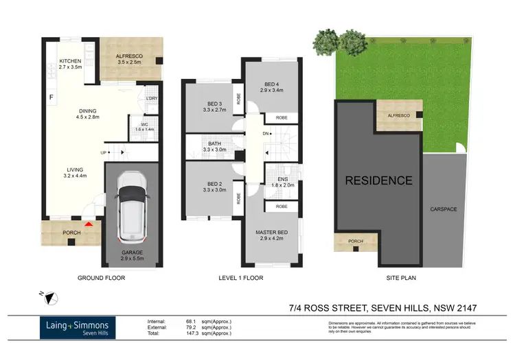 Floorplan of Homely townhouse listing, 7/4 Ross Street, Seven Hills NSW 2147
