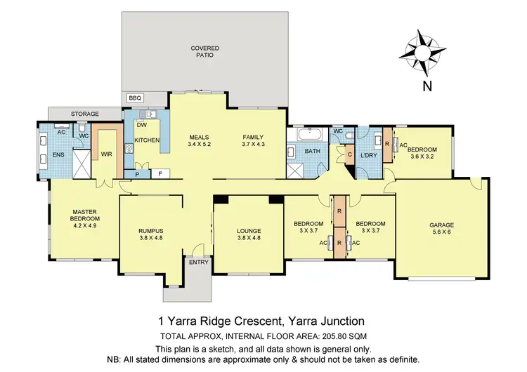 Floorplan of Homely house listing, 1 Yarraridge Crescent, Yarra Junction VIC 3797