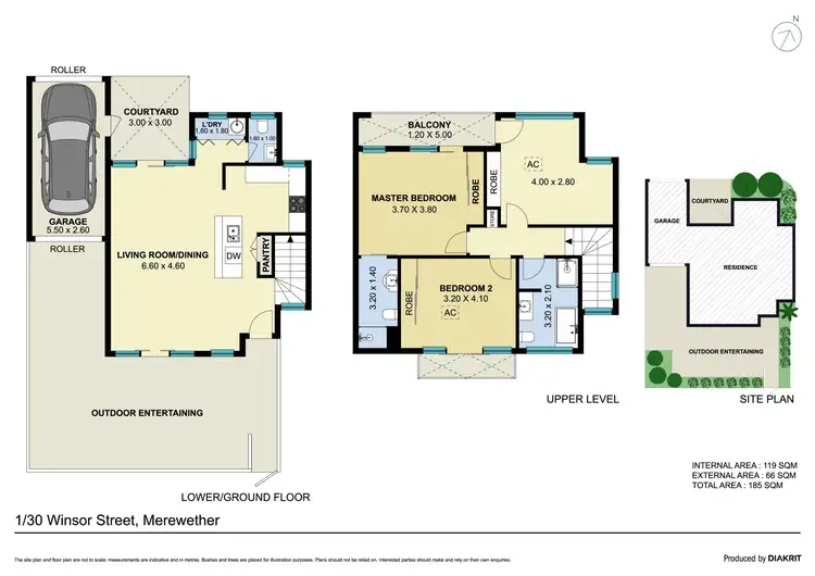 Floorplan of Homely townhouse listing, 1/30 Winsor Street, Merewether NSW 2291