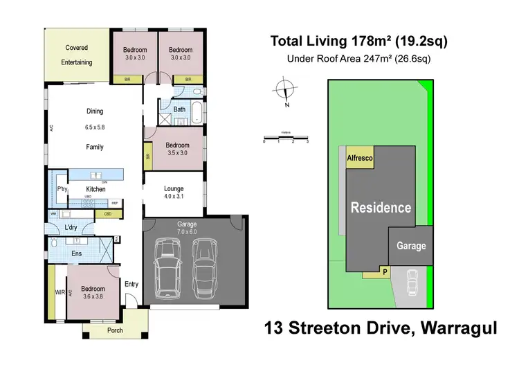 Floorplan of Homely house listing, 13 Streeton Drive, Warragul VIC 3820