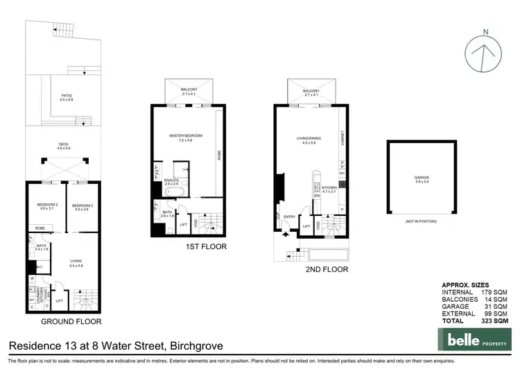 Floorplan of Homely townhouse listing, 13/8 Water Street, Birchgrove NSW 2041