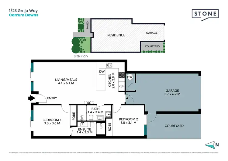 Floorplan of Homely apartment listing, 1/23 Grnja Way, Carrum Downs VIC 3201