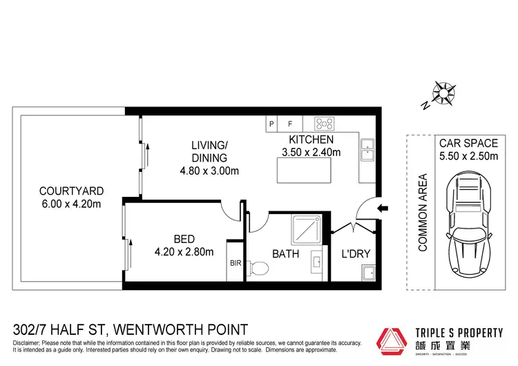 Floorplan of Homely apartment listing, 302/7 Half Street, Wentworth Point NSW 2127