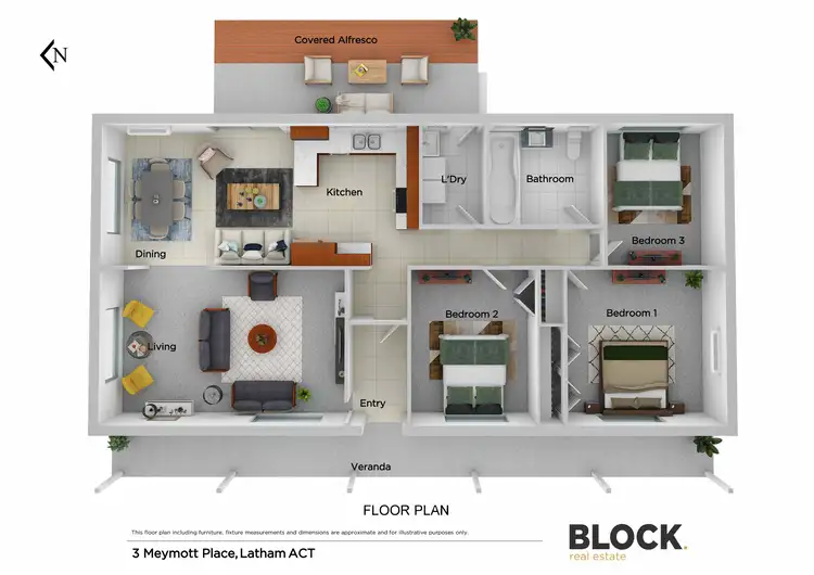 Floorplan of Homely house listing, 3 Meymott Place, Latham ACT 2615