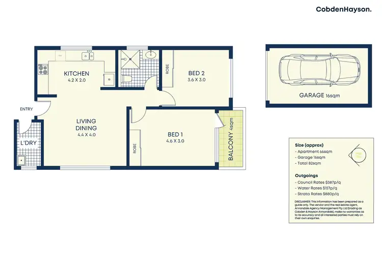 Floorplan of Homely apartment listing, 3/49 Cowper Street, Randwick NSW 2031