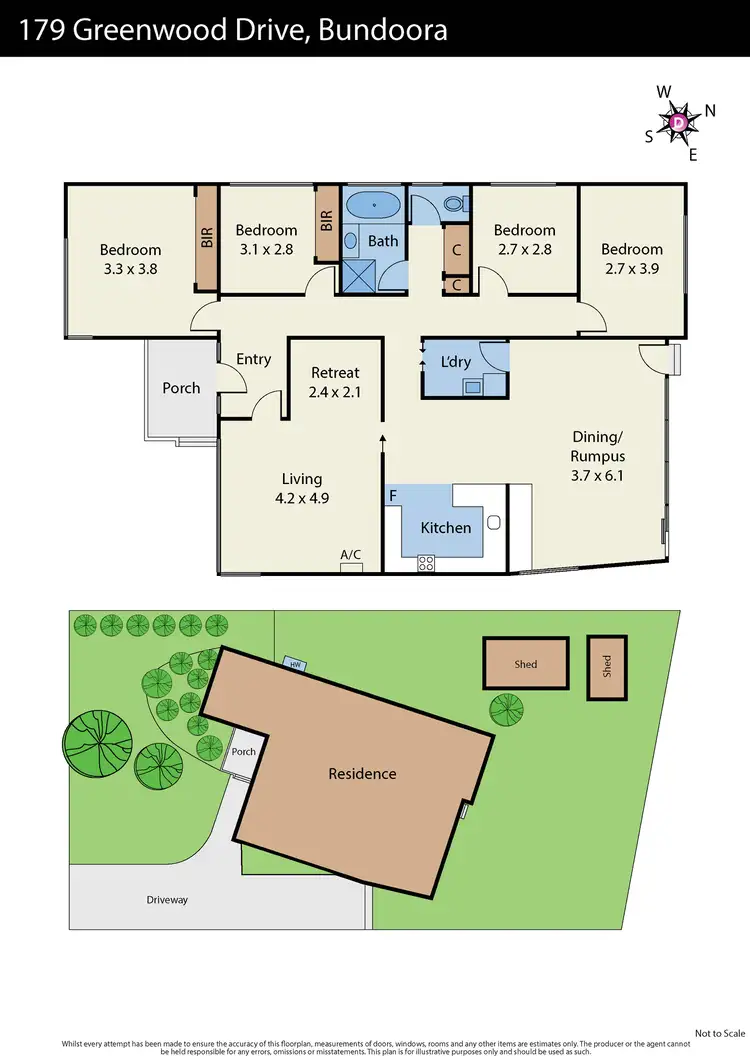 Floorplan of Homely house listing, 179 Greenwood Drive, Bundoora VIC 3083