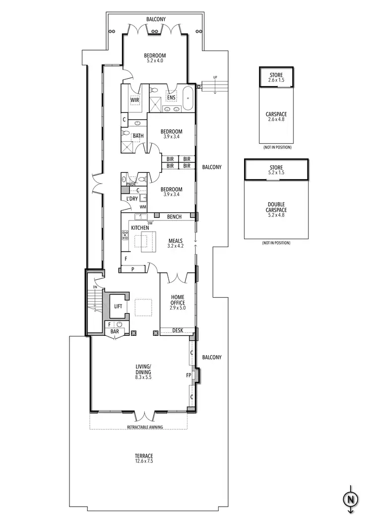 Floorplan of Homely apartment listing, 12/391 Toorak Road, South Yarra VIC 3141