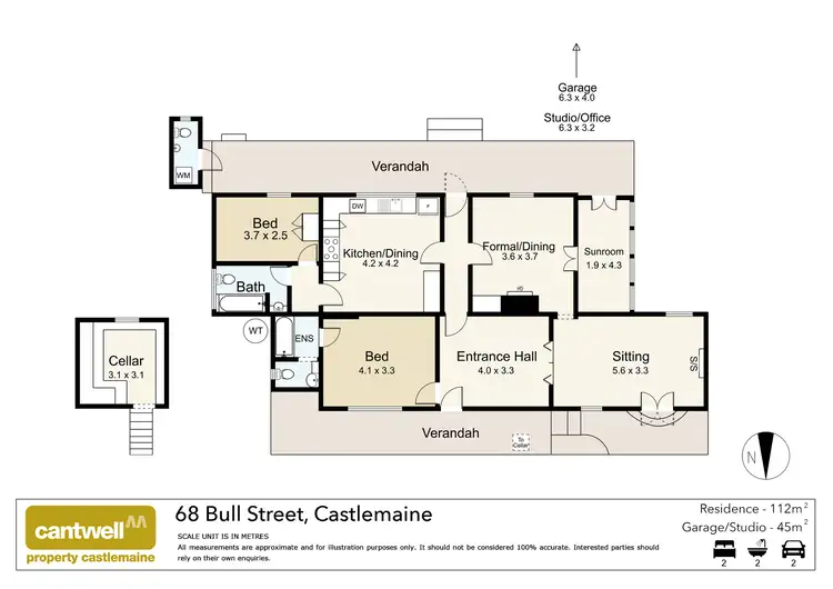 Floorplan of Homely house listing, 68 Bull Street, Castlemaine VIC 3450