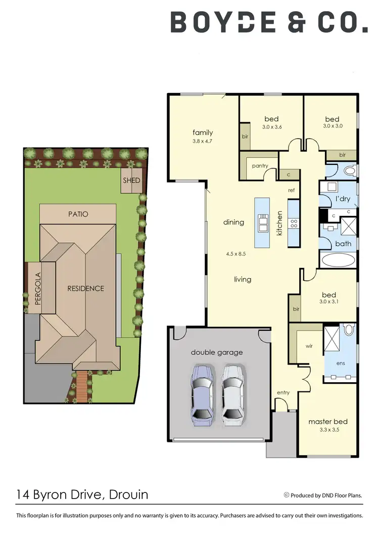 Floorplan of Homely house listing, 14 Byron Drive, Drouin VIC 3818