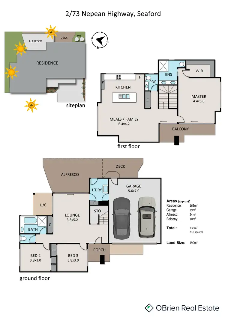 Floorplan of Homely townhouse listing, 2/73 Nepean Highway, Seaford VIC 3198