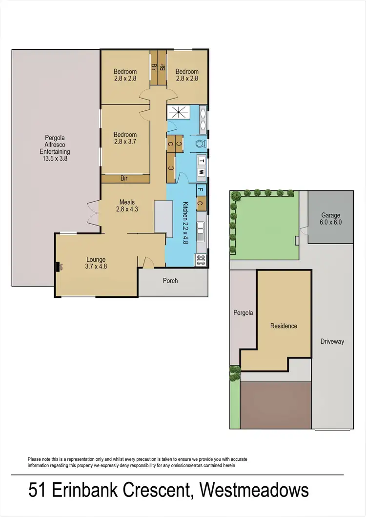 Floorplan of Homely house listing, 51 Erinbank Crescent, Westmeadows VIC 3049