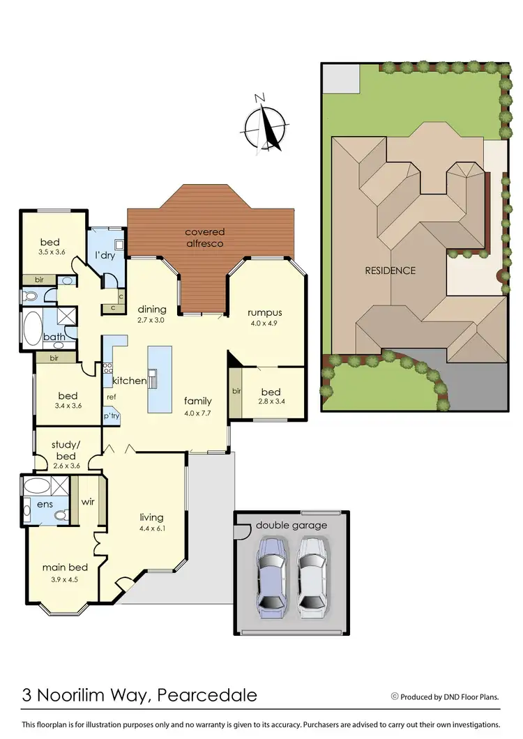 Floorplan of Homely house listing, 3 Noorilim Way, Pearcedale VIC 3912