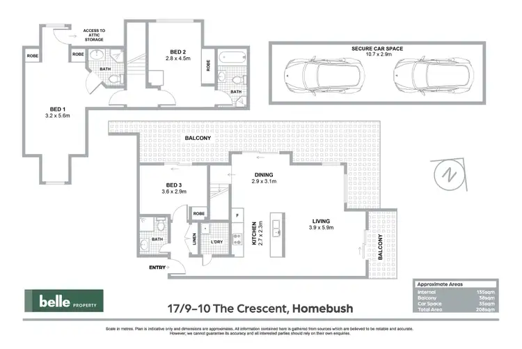 Floorplan of Homely unit listing, 17/9-10 The Crescent, Homebush NSW 2140