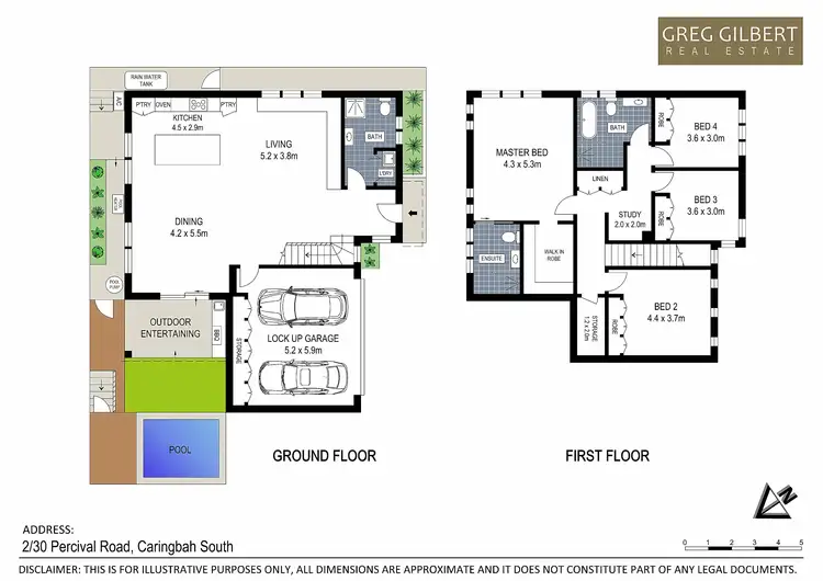 Floorplan of Homely townhouse listing, 2/30 Percival Road, Caringbah South NSW 2229