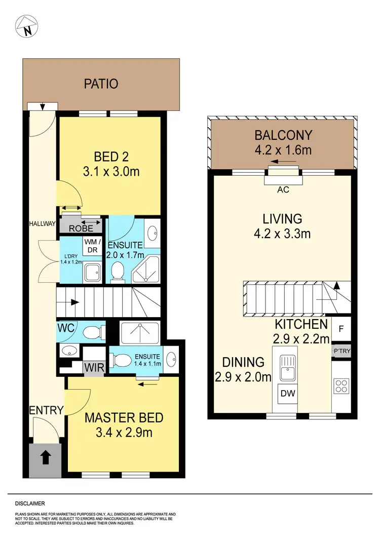 Floorplan of Homely townhouse listing, 3c Haymes Crescent, Golden Point VIC 3350