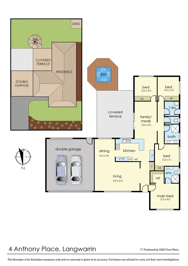 Floorplan of Homely house listing, 4 Anthony Place, Langwarrin VIC 3910