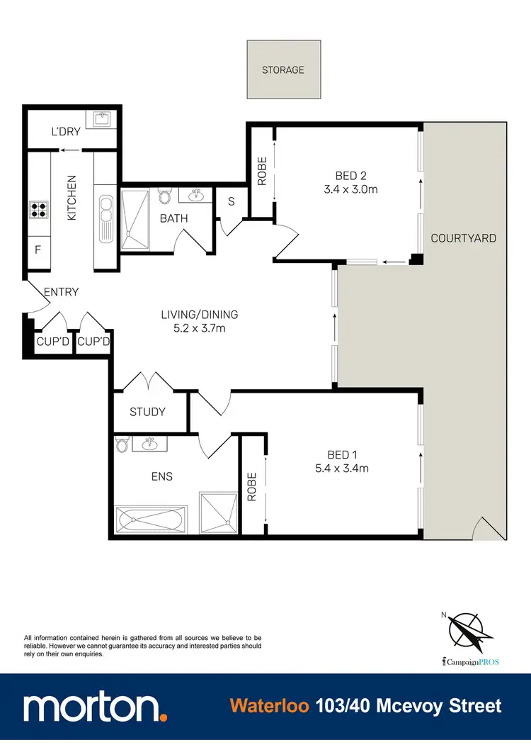 Floorplan of Homely apartment listing, 103/40-46 McEvoy Street, Waterloo NSW 2017