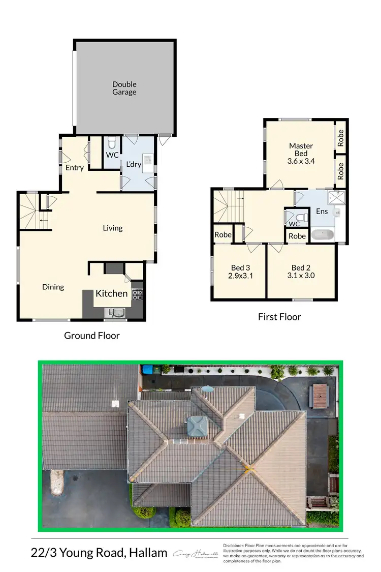 Floorplan of Homely unit listing, 22/3 Young Road, Hallam VIC 3803