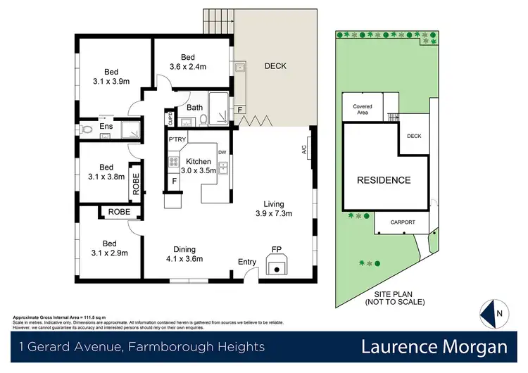 Floorplan of Homely house listing, 1 Gerard Avenue, Farmborough Heights NSW 2526