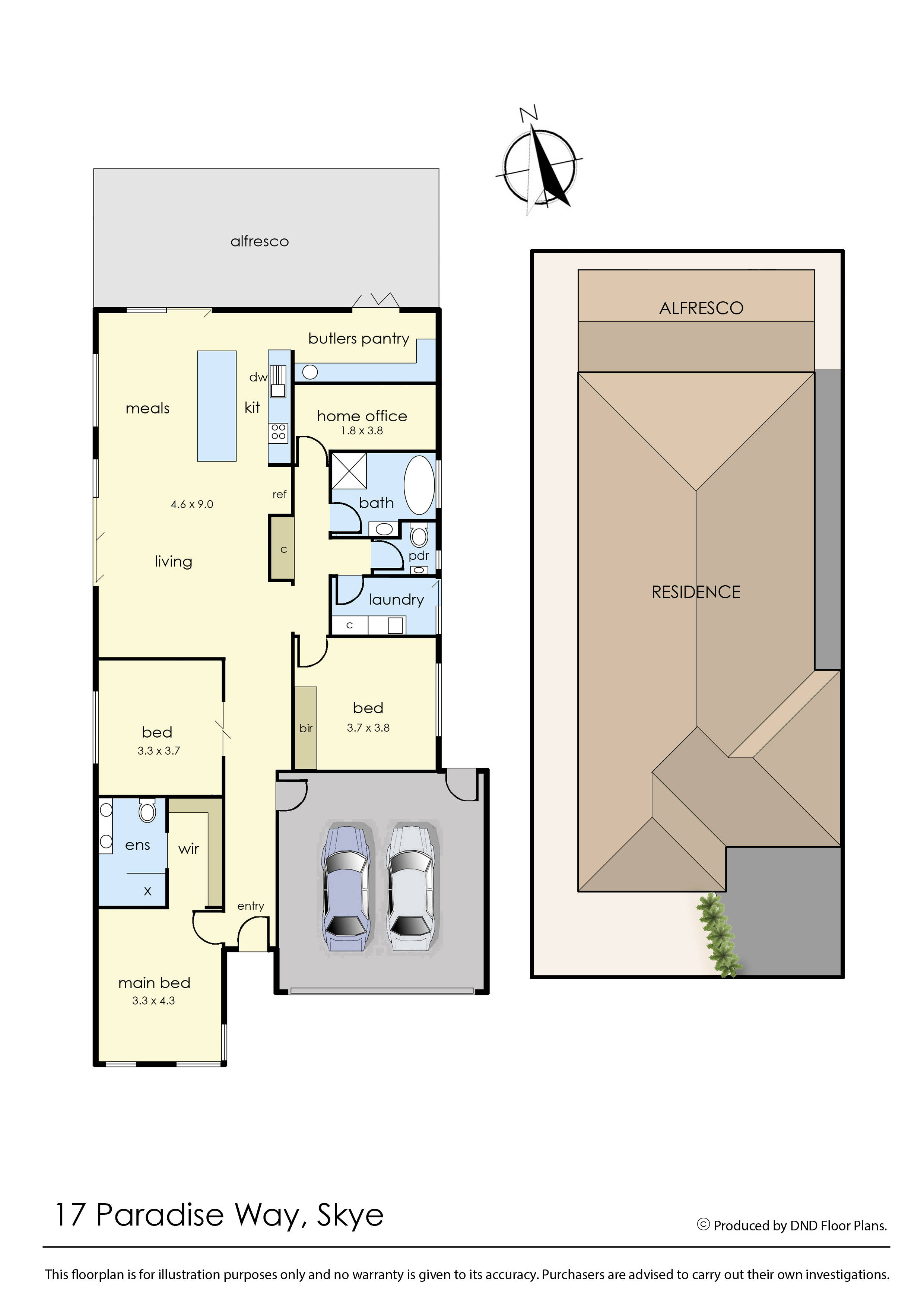 Floorplan of Homely house listing, 17 Paradise Way, Skye VIC 3977