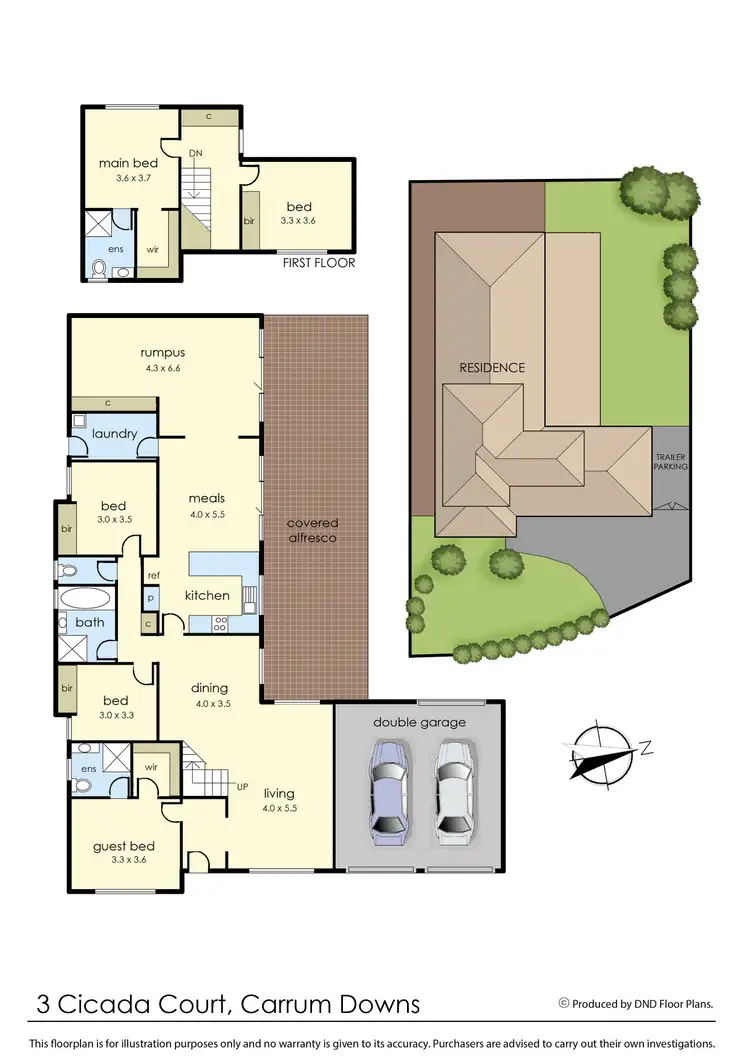 Floorplan of Homely house listing, 3 Cicada Court, Carrum Downs VIC 3201