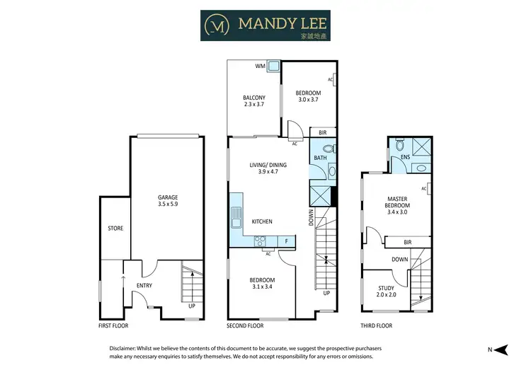 Floorplan of Homely townhouse listing, 7/102 Thames Street, Box Hill North VIC 3129