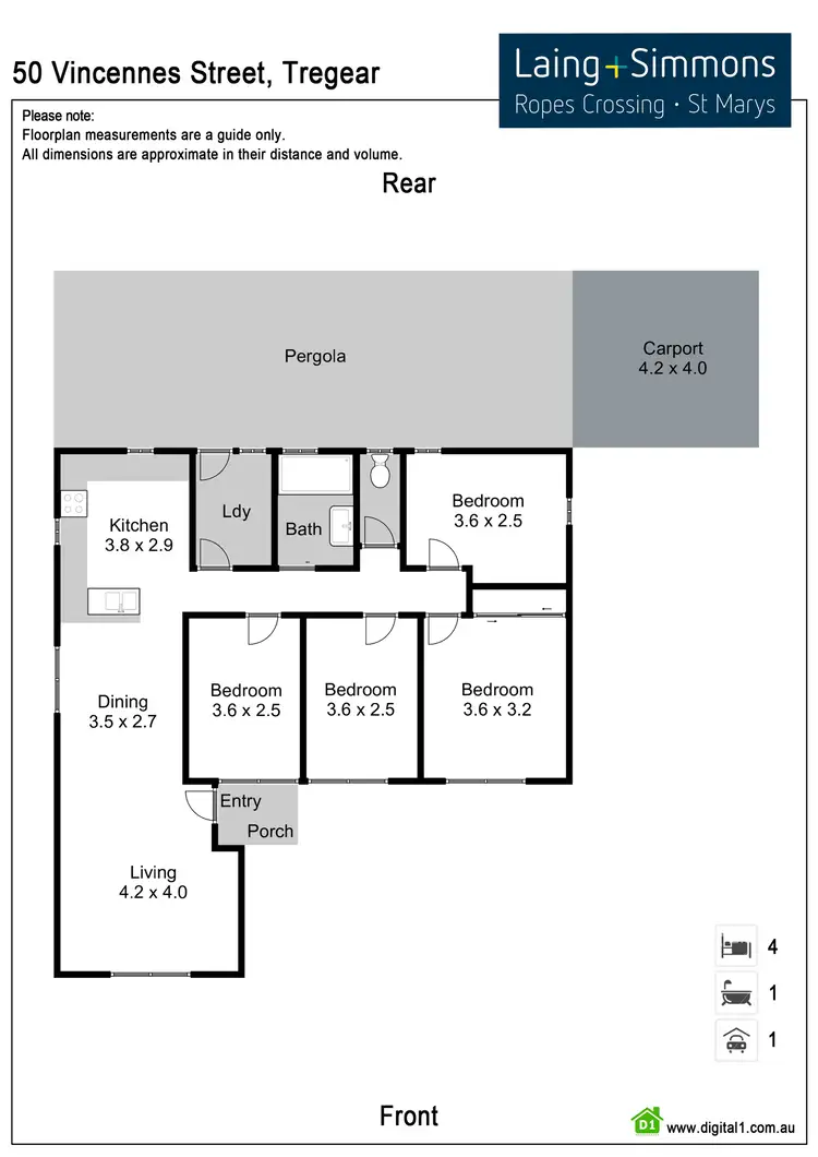 Floorplan of Homely house listing, 50 Vincennes Avenue, Tregear NSW 2770